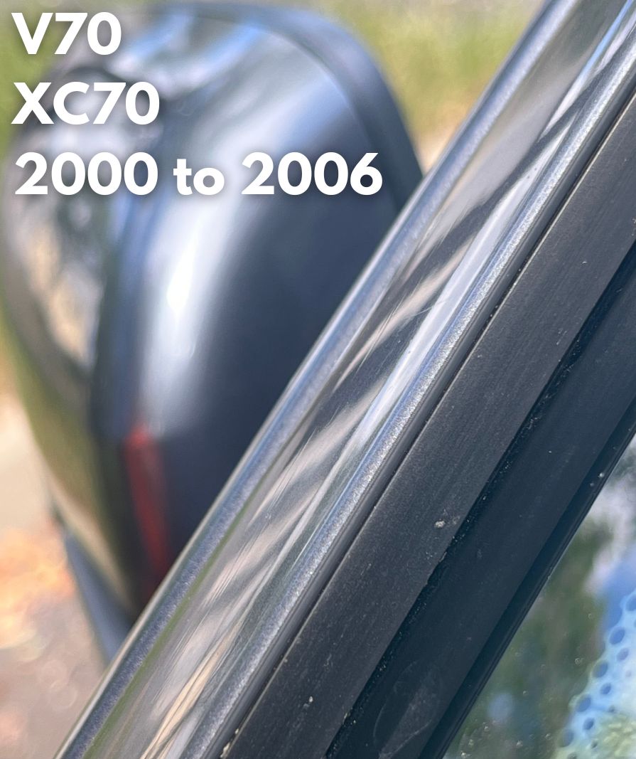 Windshield trim moulding seals VOLVO V70, XC70 2000 to 2006, one pair