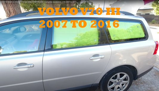 VOLVO V70, XC70 2007 to 2016 BLIND CURTAINS. Set of 5. VOLVO MINI CAMPER