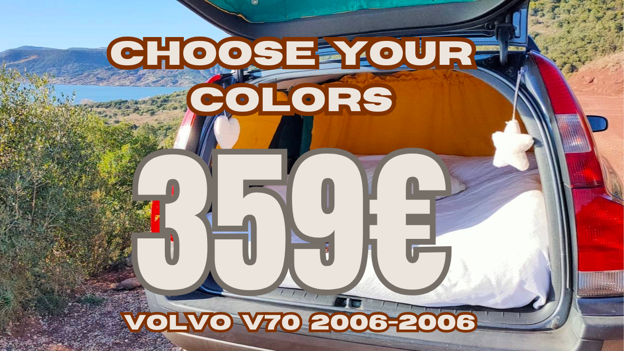 VOLVO V70, XC70 2000 to 2006 BLIND CURTAINS. Set of 6 CURTAINS. VOLVO MINI CAMPER VAN