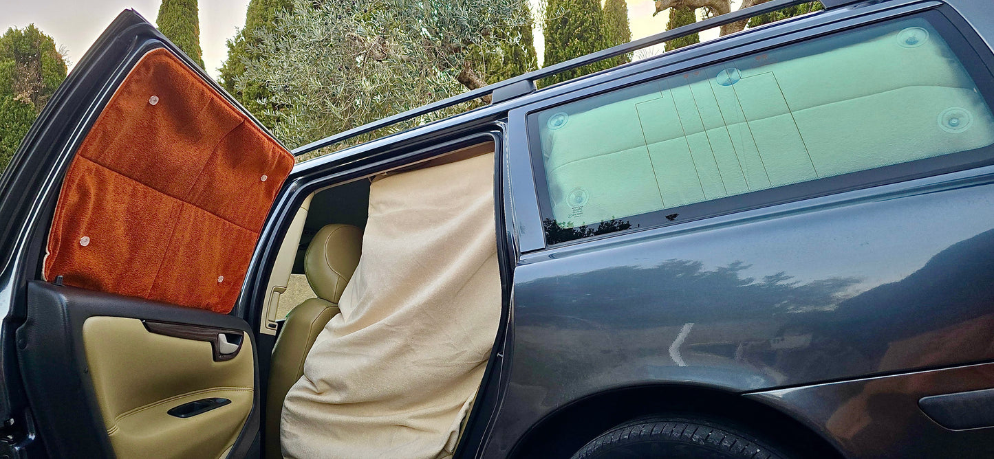 READY TO SHIP ! SET OF VOLVO V70, XC70 2000 TO 2006 BLIND CURTAINS. A CAMPER VAN FOR 339€
