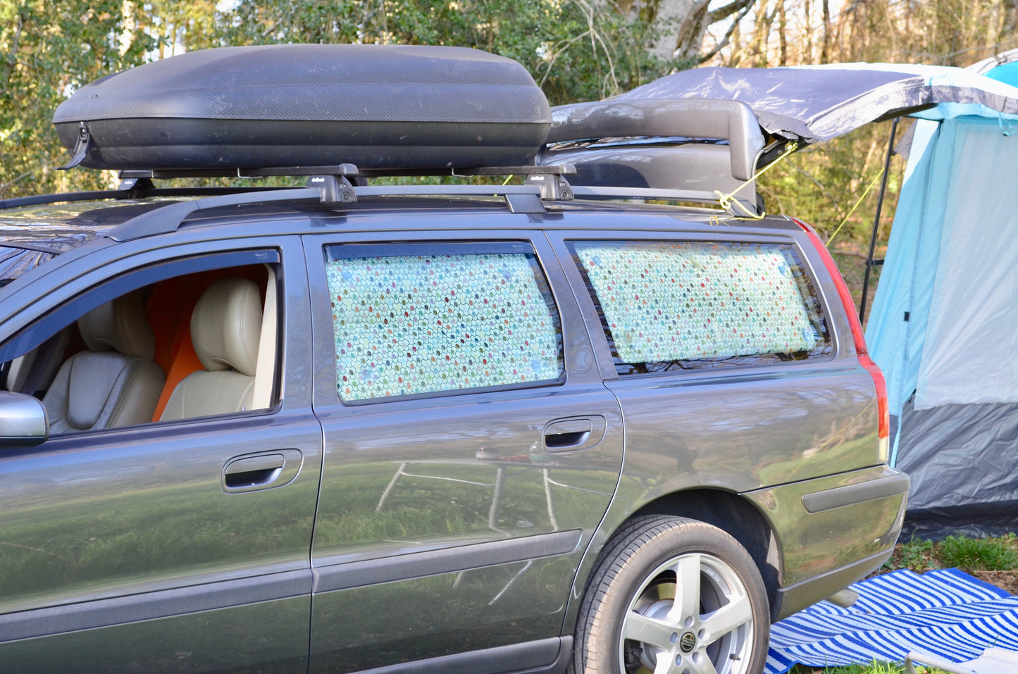 READY TO SHIP ! SET OF VOLVO V70, XC70 2000 TO 2006 BLIND CURTAINS. A CAMPER VAN FOR 339€