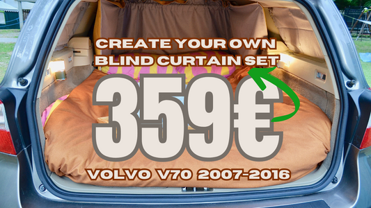 VOLVO V70, XC70 2007 to 2016 BLIND CURTAINS. Set of 5. VOLVO MINI CAMPER