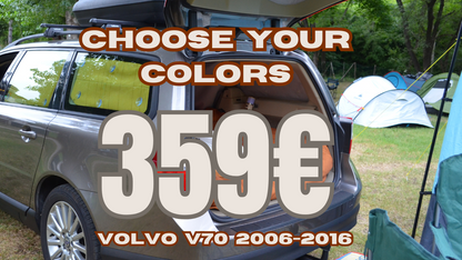 VOLVO V70, XC70 2006 to 2016 BLIND CURTAINS. Set of 6 CURTAINS. VOLVO MINI CAMPER