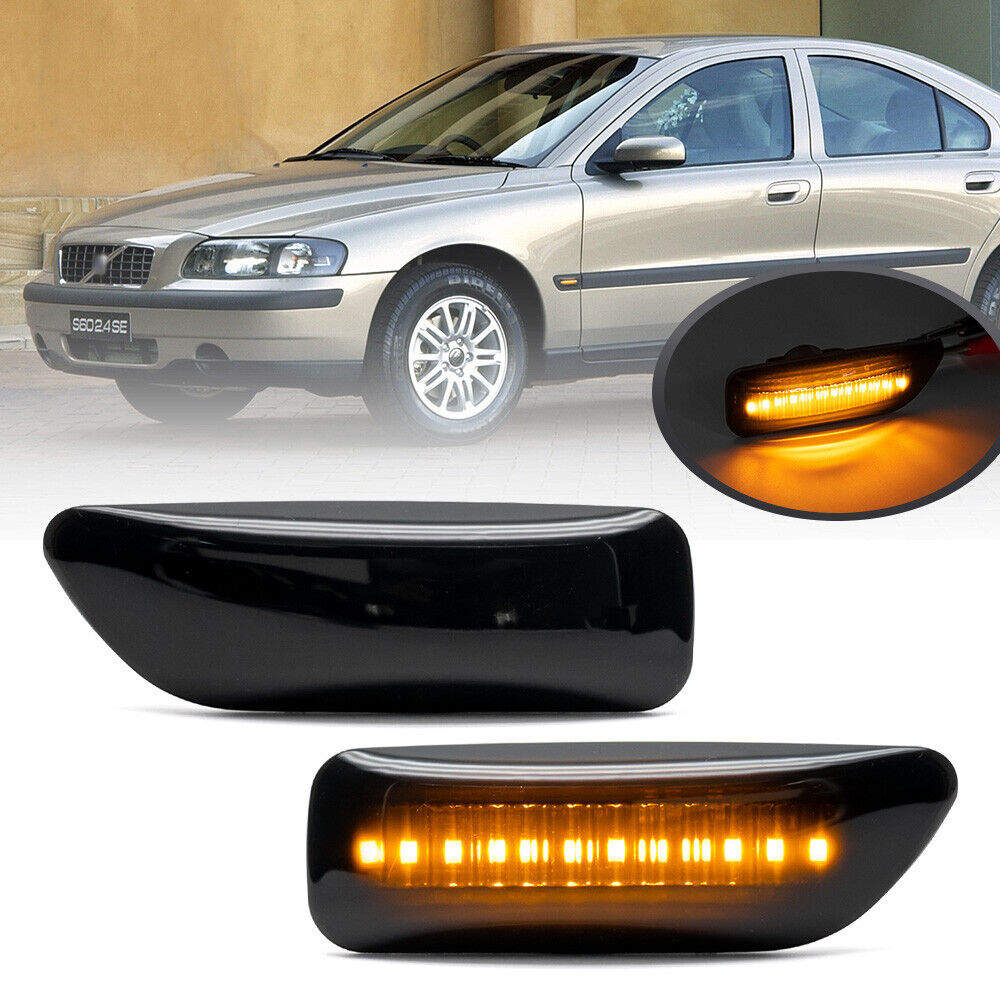 VOLVO S60 V70 XC70 S80 XC90 2000-2006, PAIR OF LED DYNAMIC SIDE MARKERS