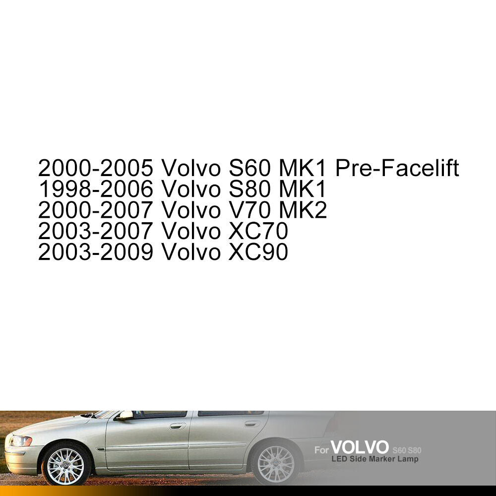 VOLVO S60 V70 XC70 S80 XC90 2000-2006, PAIR OF LED DYNAMIC SIDE