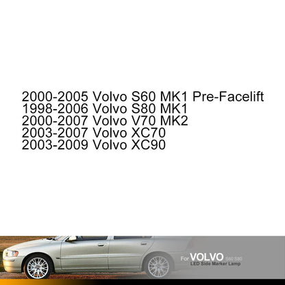 VOLVO S60 V70 XC70 S80 XC90 2000-2006, PAIR OF LED DYNAMIC SIDE MARKERS
